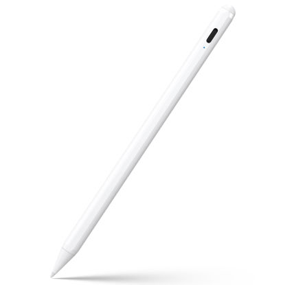 Picture of Stylus Pen for iPad 9th&10th Generation-2X Fast Charge Active Pencil Compatible with 2018-2024 Apple iPad Pro 11"/12.9"/M4, iPad Air 3/4/5/M2, iPad 6-10, iPad Mini 5/6 Gen-White