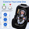 Picture of Newborn Car Seat Head Support with 3 Strap Covers, 2-in-1 Reversible Infant Car Seat Insert, Thickened Car Seat Cushion for Baby, Carseat Head Support for Preemie to Infant, Stroller Cushion for Swing