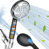 Picture of FEELSO Filtered Shower Head with Handheld, High Pressure 7-Spray Showerhead with Filters for Hard Water - Remove Chlorine, Reduce Dry Itchy Skin, Anti-clog Nozzles, Power Wash to Clean Tub, Tile & Pet