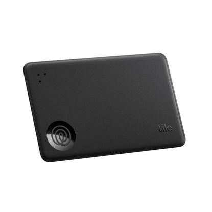 Picture of Tile by Life360 Slim (2024) - Wallet Finder, Bluetooth Tracker and Item Locator for Luggage Tags, Passports and More. Both iOS and Android Compatible. Phone Finder. 1-Pack (Black)