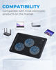 Picture of havit HV-F2056 15.6"-17" Laptop Cooler Cooling Pad - Slim Portable USB Powered (3 Fans), Black/Blue