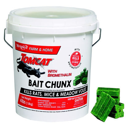 Picture of Tomcat with Bromethalin Bait Chunx Pail, Rat and Mice Control for Agricultural Use and Professional Applicators, 4 lbs.