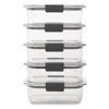 Picture of Rubbermaid Brilliance Food Storage Containers, BPA Free, Airtight Lids, Ideal for Lunch, Meal Prep & Leftovers, Set of 5 (3.2 Cup)