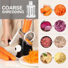 Picture of Cambom Rotary Cheese Grater Hand Crank Cheese Shredder for Fresh Cheese, Vegetable, Nuts,Non-slip Suction Base, Free Cleaning Brush Three Blades, Black