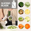 Picture of Cambom Rotary Cheese Grater Hand Crank Cheese Shredder for Fresh Cheese, Vegetable, Nuts,Non-slip Suction Base, Free Cleaning Brush Three Blades, Black