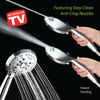 Picture of AquaCare High Pressure 8-mode Handheld Shower Head - Anti-clog Nozzles, Built-in Power Wash to Clean Tub, Tile & Pets, Extra Long 6 ft. Stainless Steel Hose, Wall & Overhead Brackets
