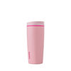 Picture of Owala SmoothSip Slider Insulated Stainless Steel Coffee Tumbler, Reusable Iced Coffee Cup, Hot Coffee Travel Mug, BPA Free 20 oz, Pink (Pucker Up)