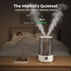 Picture of Homvana Humidifiers for Bedroom Home, 3.6 L Cool Mist Top-Fill 34H Super Long Time, Quiet 16dB, Baby Humidifier, Oil Diffuser for Large Room, Plants, Nursery, Office BPA FREE, 7 Color Light Ultrasonic