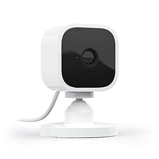 Picture of Blink Mini - Compact indoor plug-in smart security camera, 1080p HD video, night vision, motion detection, two-way audio, easy set up, Works with Alexa - 1 camera (White)