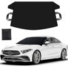 Picture of EcoNour Windshield Cover for Ice and Snow | Heavy Duty 600D Oxford Fabric | Windshield Protector for Cars, SUVs, Trucks | Secure Fit Waterproof Frost Cover | Winter Car Accessories | Medium (69"x42")