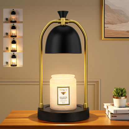 Picture of Candle Warmer Lamp with Timer-Electric Black Candle Warmer,Wax Warmer for Scented Wax Jar Candles,Candle Lamp for Kitchen Home Decor, House Warming Gifts New Home,Gifts for Women,Valentines Day Gifts