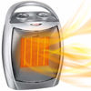 Picture of GiveBest Portable Electric Space Heater with Thermostat, 1500W/750W Safe and Quiet Ceramic Heater Fan, Heat Up 200 Square Feet for Office Room Desk Indoor Use, Silver