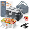 Picture of DUPASU Electric Lunch Box Food Warmer: 100W Heated Lunch Box for Adults, 1.8L Portable Fast Heating Lunchbox Food Heater for Car, Truck, Work, Travel, Lonchera Elctrica Porttil 12/24V/110-230V