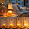 Picture of Candle Warmer Lamp with Timer - Adjustable Height Wax Melt Electric Light Warming Dimmable Top Melter Heater for Melting Heating Small Jar Candles Gifts Women Mom Birthday Home Desk Decor W/2 Bulbs