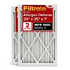 Picture of Filtrete 20x25x1 AC Furnace Air Filter, MERV 11, MPR 1000, Micro Allergen Defense, 3-Month Pleated 1-Inch Electrostatic Air Cleaning Filter, 2 Pack (Actual Size 19.688 x 24.688 x 0.84 in)