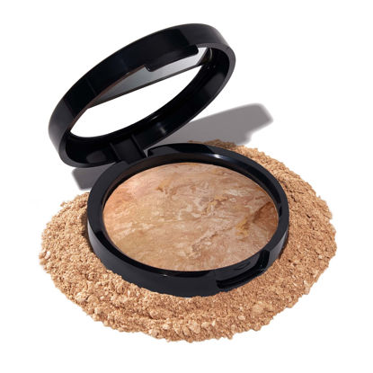 Picture of LAURA GELLER NEW YORK Award-Winning Baked Balance-n-Brighten Color Correcting Powder Foundation - Medium - Buildable Light to Medium Coverage - Demi-Matte Natural Finish