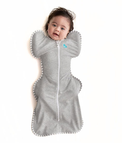 Picture of Love to Dream Swaddle UP, Baby Sleep Sack, Self-Soothing Swaddles for Newborns, Improves Sleep, Snug Fit Helps Calm Startle Reflex, New Born Essentials for Baby, Small 8-13lbs, Gray