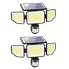 Picture of Onforu 3000LM Solar Lights Outdoor, 258 LED 3 Heads Security Lights with Remote Control, IP65 Waterproof Motion Sensor Lights, 3 Modes Flood Lights for Wall, Porch, Yard, Outside, 2 Pack