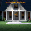 Picture of Onforu 3000LM Solar Lights Outdoor, 258 LED 3 Heads Security Lights with Remote Control, IP65 Waterproof Motion Sensor Lights, 3 Modes Flood Lights for Wall, Porch, Yard, Outside, 2 Pack