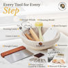 Picture of Superbaking Banneton Bread Proofing Basket, Sourdough Bread Baking Supplies, Round 9 Inch Sourdough Starter Kit, Proofing Basket for Bread Baking, Bread Making Supplies Tools, Banneton Basket Gift Set