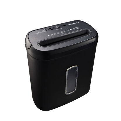 Picture of Amazon Basics 8-Sheet Cross Cut Paper Shredder and Credit Card Shredder - Black