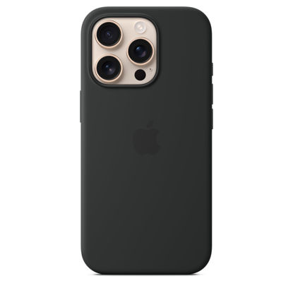 Picture of Apple iPhone 16 Pro Silicone Case with MagSafe and Camera Control - Black