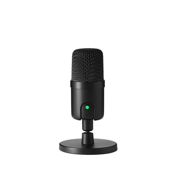 Picture of Amazon Basics USB Condenser Microphone for Streaming, Recording, and Podcasting on PC, Plug and Play, Cardioid Pickup, Adjustable Stand with 360° Rotation, 5.8 x 3.4 inches, Black