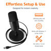 Picture of Amazon Basics USB Condenser Microphone for Streaming, Recording, and Podcasting on PC, Plug and Play, Cardioid Pickup, Adjustable Stand with 360° Rotation, 5.8 x 3.4 inches, Black