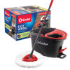 Picture of O-Cedar EasyWring Microfiber Spin Mop, Bucket Floor Cleaning System, Red, Gray, Standard