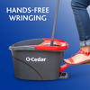 Picture of O-Cedar EasyWring Microfiber Spin Mop, Bucket Floor Cleaning System, Red, Gray, Standard