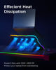Picture of ChillCore Laptop Cooling Pad, RGB Lights Laptop Cooler 9 Fans for 15.6-19.3 Inch Laptops, Gaming Laptop Fan Cooling Pad with 8 Height Stands, 2 USB Ports - A21 Blue