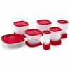 Picture of Rubbermaid 60-Piece Food Storage Containers with Lids, Microwave and Dishwasher Safe, Red Color, Ideal for Meal Prep and Pantry Storage