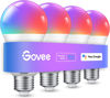 Picture of Govee Smart Light Bulbs, Color Changing Light Bulb, Work with Alexa and Google Assistant, 16 Million Colors RGBWW, WiFi & Bluetooth LED Light Bulbs, Music Sync, A19, 800 Lumens, 4 Pack