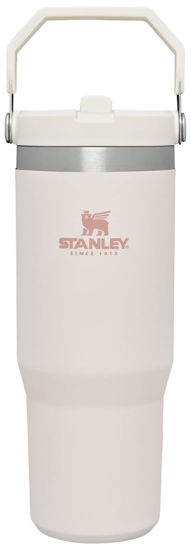 Picture of Stanley IceFlow Stainless Steel Tumbler with Straw - Vacuum Insulated Water Bottle for Home, Office or Car Reusable Cup with Straw Leak Resistant Flip Cold for 12 Hrs or Iced for 2 Days (Rose Quartz)