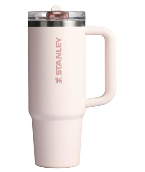 Picture of Stanley Quencher ProTour Flip Straw Tumbler with Leakproof Lid 30 oz | Built-In Straw & Handle | Cupholder Compatible for Travel | Insulated Stainless Steel Cup | BPA-Free | Rose Quartz Solid