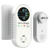 Picture of 4-in-1 Natural Gas Leak Detector & Carbon Monoxide Detectors - Carbon Monoxide Detectors Plug in - Natural, Propane, Co & Gas Detector, Temperature & Humidity Detectors for Home, RV (White)