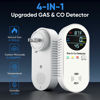 Picture of 4-in-1 Natural Gas Leak Detector & Carbon Monoxide Detectors - Carbon Monoxide Detectors Plug in - Natural, Propane, Co & Gas Detector, Temperature & Humidity Detectors for Home, RV (White)