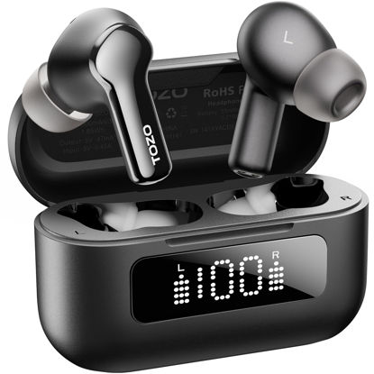 Picture of TOZO Hybrid Active Noise Cancelling Wireless Earbuds with 6 Mics AI Clear Call Ear Buds 55H Playtime with LED Display 32 Preset EQs via APP Bluetooth 5.3 IPX8 Waterproof in Ear Headphones