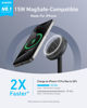 Picture of Anker MagGo iPhone 16 MagSafe-Compatible Wireless Charger Stand, 15W Fast Magnetic Wireless Charging Station, Qi2 Certified 360° Charger, for iPhone 16/15/14/13/12 Series and AirPods (No AC Adapter)