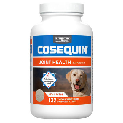 Picture of Nutramax Laboratories Cosequin Maximum Strength Joint Health Supplement for Dogs - With Glucosamine, Chondroitin, and MSM, 132 Chewable Tablets