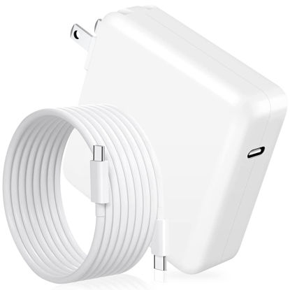 Picture of Mac Book Pro Charger - 118W Power Adapter Compatible with USB C Port MacBook Pro & MacBook Air 13, 14, 15, 16 inch, M1 M2 M3 M4, New ipad Pro and All USB C Device, 6.6ft USB-C to C Charge Cable