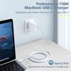 Picture of Mac Book Pro Charger - 118W Power Adapter Compatible with USB C Port MacBook Pro & MacBook Air 13, 14, 15, 16 inch, M1 M2 M3 M4, New ipad Pro and All USB C Device, 6.6ft USB-C to C Charge Cable