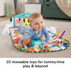 Picture of Fisher-Price Baby Playmat Glow and Grow Kick & Play Piano Gym, Blue Musical Learning Toy with Developmental Activities for Newborns 0+ Months