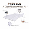 Picture of EASELAND Queen Size Mattress Pad Pillow Top Mattress Cover Quilted Fitted Mattress Protector Cotton Top Stretches up 8-21" Deep Pocket Cooling Mattress Topper (60x80 inch, White)