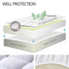 Picture of EASELAND Queen Size Mattress Pad Pillow Top Mattress Cover Quilted Fitted Mattress Protector Cotton Top Stretches up 8-21" Deep Pocket Cooling Mattress Topper (60x80 inch, White)