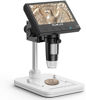 Picture of Elikliv Microscope, LCD Digital Coin Microscope 1000x, Coin Magnifier with 8 Adjustable LED Lights, PC View Compatible with Windows/MacBook, EDM4, 4.3 Inch