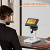 Picture of Elikliv Microscope, LCD Digital Coin Microscope 1000x, Coin Magnifier with 8 Adjustable LED Lights, PC View Compatible with Windows/MacBook, EDM4, 4.3 Inch