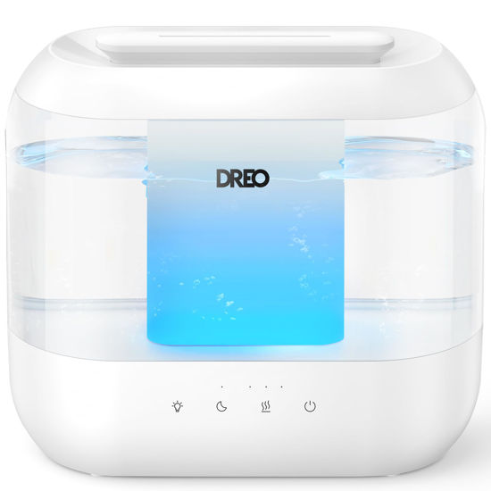 Picture of Dreo Humidifiers for Bedroom, Top Fill 4L Supersized Cool Mist Humidifier, 32H Runtime, 28 dB Quiet Ultrasonic Air Humidifier for Large Room, Plants, Baby Nursery, Indoor, Night Light, Easy to Clean