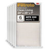 Picture of Filtrete 20x25x1 AC Furnace Air Filter, MERV 5, MPR 300, Capture Unwanted Particles, 3-Month Pleated 1-Inch Electrostatic Air Cleaning Filter, 6-Pack (Actual Size19.69x24.69x0.81 in)