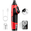 Picture of Casfuy Smart 6-Speed Dog Nail Grinder - 50% More Power Pet Nail Grinder with 2 LED Lights Quiet Rechargeable Electric Dog Nail Trimmers File Toenail Grinder for Large Medium Small Dogs & Cats (Red)